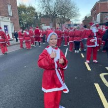 Prep Pupil youngest participant in Oswestry Santa Run Prep Pupil youngest participant in Oswestry Santa Run