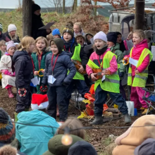Prep School Perform Their Nativity in Forest School 