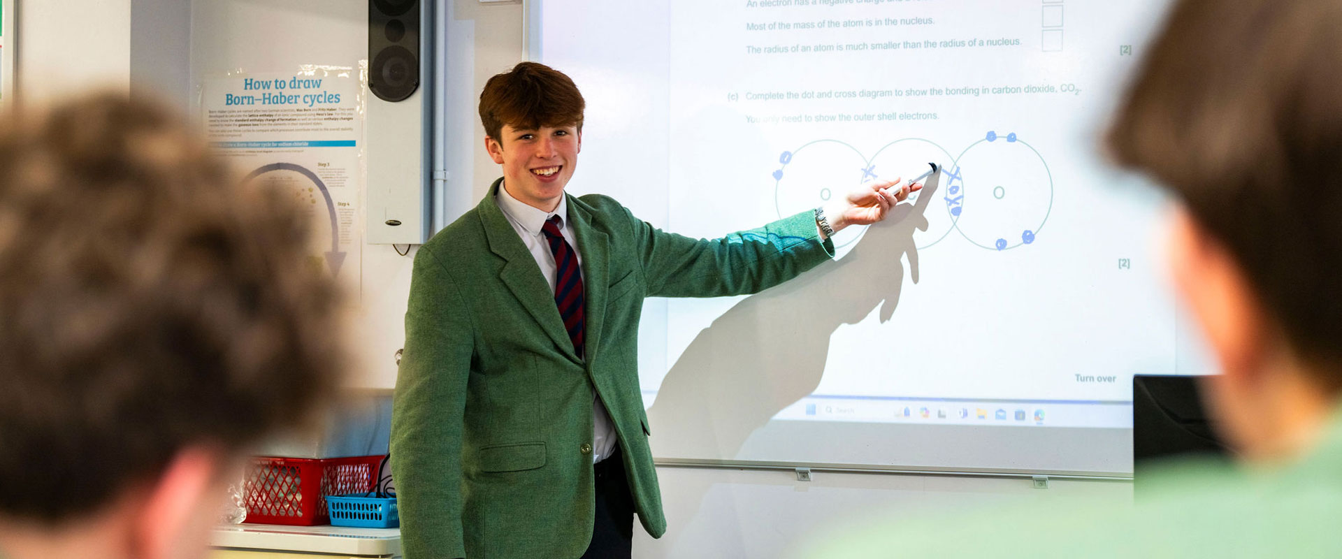 Student learning in an academic class at Oswestry School.